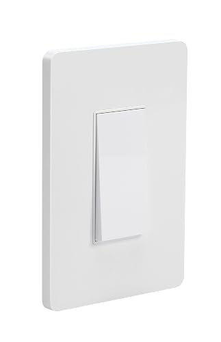 3way Zigbee Smart Light Switch, No Neutral Wire Required,Alexa & Google Home Compatible, Wall Mount Single Button, White Youngzuth，Requires Zigbee HUB