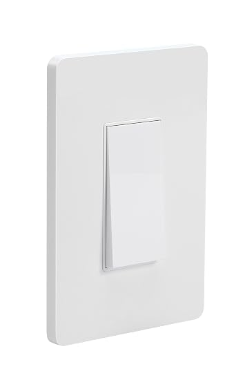 3way Zigbee Smart Light Switch, No Neutral Wire Required,Alexa & Google Home Compatible, Wall Mount Single Button, White Youngzuth，Requires Zigbee HUB