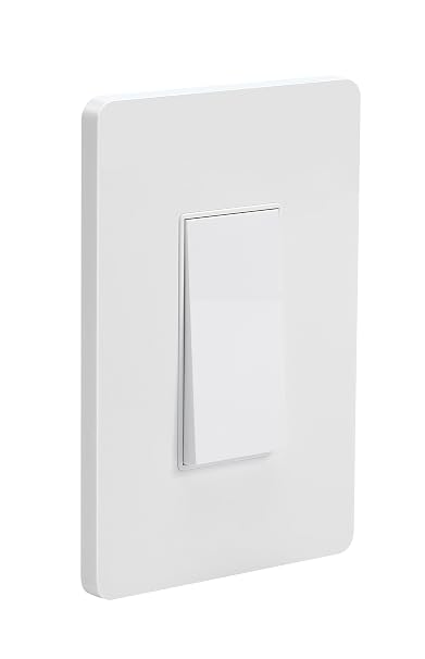 3way Zigbee Smart Light Switch, No Neutral Wire Required,Alexa & Google Home Compatible, Wall Mount Single Button, White Youngzuth，Requires Zigbee HUB
