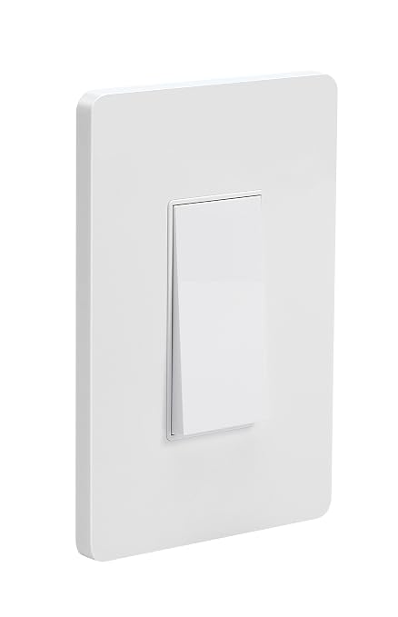 3way Zigbee Smart Light Switch, No Neutral Wire Required,Alexa & Google Home Compatible, Wall Mount Single Button, White Youngzuth，Requires Zigbee HUB