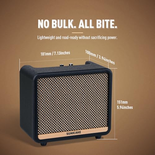 SONICAKE 10W BT Portable Guitar Amplifier with 8 Effect Modules, AMPCUBE