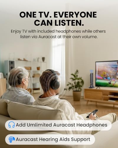 Avantree Opera Aura - Auracast Wireless TV Headphones with HDMI ARC Input