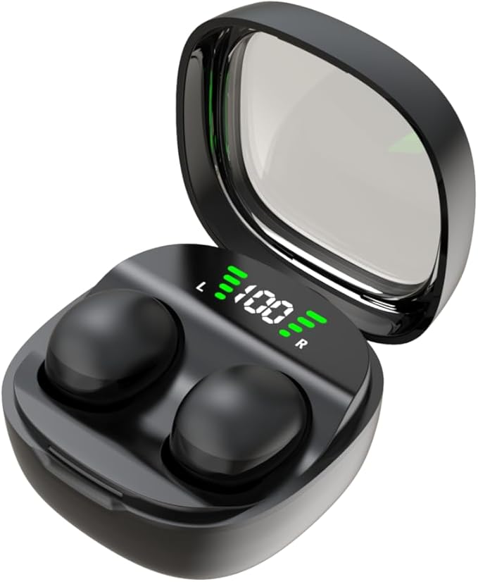 Micool Invisible Sleep Wireless Earphone, Waterproof Bluetooth Earbuds, Lightweight Sleep Headphones Bluetooth, Painless Invisible Sleep Earphones for Sensitive Sleeper, Long Battery Life (Black)