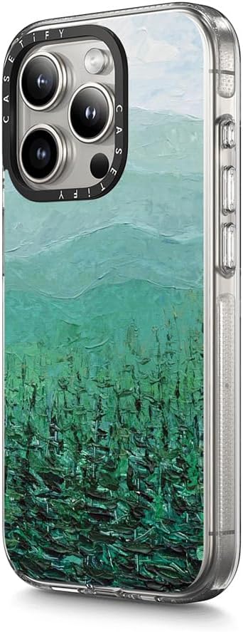 CASETiFY Clear iPhone 15 Pro Case [Not Yellowing / 6.6 ft. 3X Military Grade Drop Protection/Compatible with Magsafe] - Pine Forest - Clear