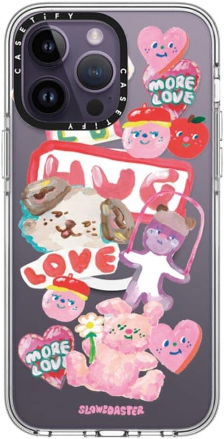 CASETiFY Clear iPhone 14 Pro Max Case [Not Yellowing / 6.6 ft. 3X Military Grade Drop Protection/Magsafe] - SLOWCOASTER Sticker - Clear
