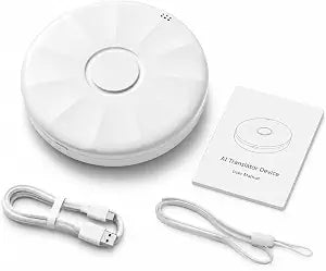 AI Language Translator Device, 165 Languages, Pearl White