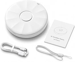 AI Language Translator Device, 165 Languages, Pearl White - Image 1