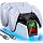 P5 Controller Charging Station, 7 Lighting Modes P5 Charging Dock Compatible with P5 DualSense & Edge Controllers, P5 Accessories Charging Dock Stand with LED Indicators & Cable PlayStation 3 Chargers