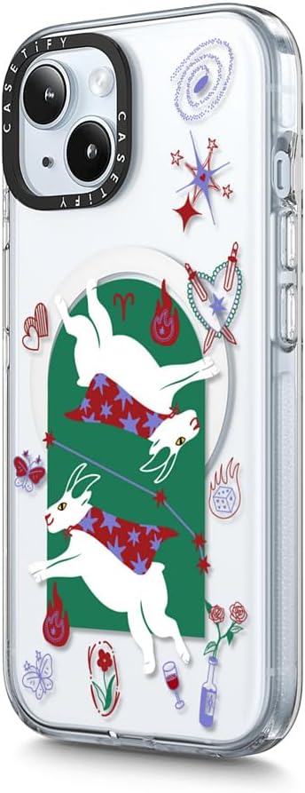 CASETiFY Clear iPhone 15 Plus Case [Not Yellowing / 6.6 ft. 3X Military Grade Drop Protection/Compatible with Magsafe] - Aries - Clear