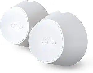 Arlo Magnetic Wall Mounts (2 Count) White, Certified Accessory, Indoor & Outdoor Use, Works Pro 3/4/5S/6, Ultra Cameras