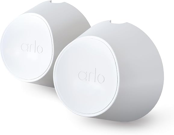 Arlo Magnetic Wall Mounts (2 Count) White, Certified Accessory, Indoor & Outdoor Use, Works Pro 3/4/5S/6, Ultra Cameras