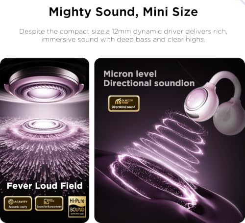 Clip On Open Ear Earbuds with Crystal Butterfly Earrings, Bracelet