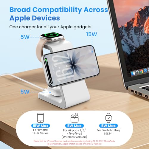 Magnetic Wireless Charging Station for iPhone: 3 in | Wireless Charger - Image 5
