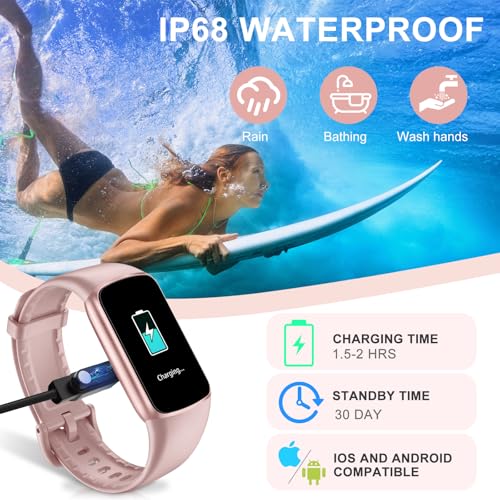 Fitness Tracker with 24/7 Heart Rate Blood Oxygen Sleep Monitor, 123 Sports Modes Step Counter, 1.47'' HD Screen Activity Trackers, Calorie Smart Watches Pedometer for Women Men