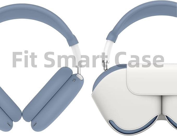 Silicone Case Cover for AirPods Max, Ear Pad Case/Ear Cups/Headband Cover for AirPods Max Headphones, Accessories Soft Silicone Protector for AirPod Max New USB-C (2024)(Lavender)