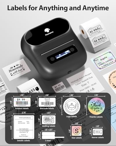 Phomemo Label Maker,M220 Label Printer, Bluetooth Label Maker Machine