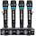 Rechargeable Wireless Microphone System 4 Channel Pro (GT-200)