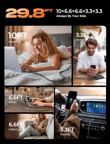 LISEN USB C to USB C Cable, 5-Pack [3.3/3.3/6.6/6.6/ | Charging & Powe - Image 5