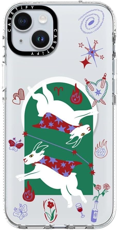 CASETiFY Clear iPhone 15 Plus Case [Not Yellowing / 6.6 ft. 3X Military Grade Drop Protection/Compatible with Magsafe] - Aries - Clear