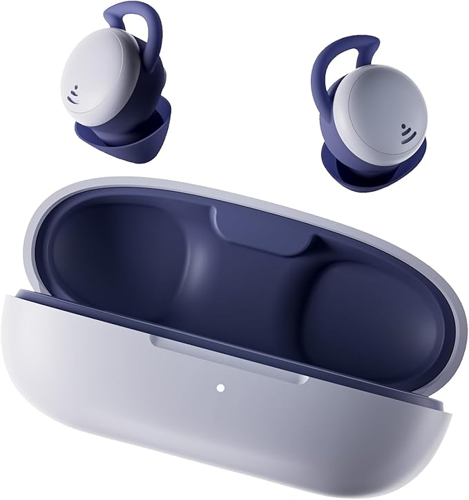 Sleep Earbuds, Invisible Sleeping Headphones Wireless Bluetooth 5.3 Headphones for Side Sleepers - 35dB Noise Blocking Earplugs With 6H Playtime and Comfortable Fit for Sleeping, Sport Purple