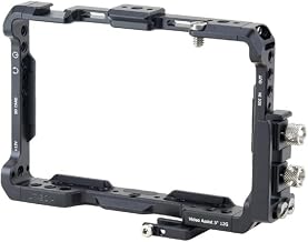 Monitor Cage for Blackmagic Video Assist 5" 12G / 3G, Nitze Cage with HDMI and USB-C Cable Clamps - Image 1