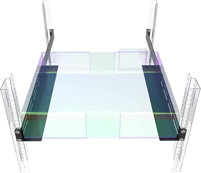 1U Universal Rack Mount Rails- 4-Post Server Rack Shelf Rail 16-29 inches Adjustable Depth for APC HP IBM DELL Compaq
