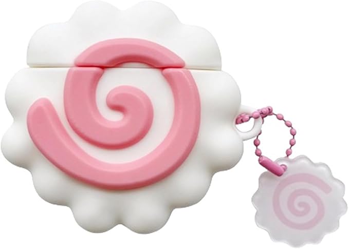 Case Compatible with 2024 Airpods 4, Cute Kawaii Fish Board Design Keychain Case Cover, Portable Earbuds Accessories Soft Silicone Shockproof Wireless Earphone Protector with Pendant White