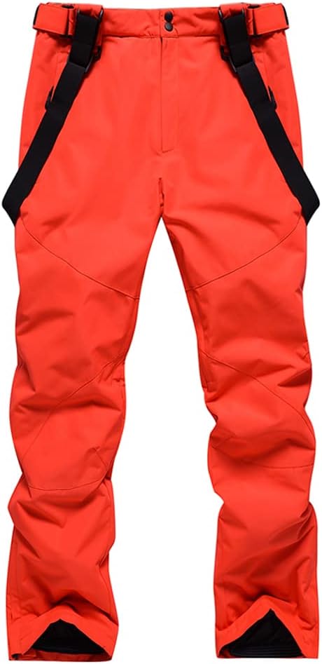 YEEFINE Men's Waterproof Snow Ski Pants Insulated Warm Winter Outdoor Snowboard Bibs with Suspenders
