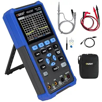 OWON Handheld Spectrum Analyzer with Oscilloscope and Multimeters,Frequency Range 9kHz to 3GHz, with 3.5inch LCD Screen Display 70MHz Bandwidth HSA2307