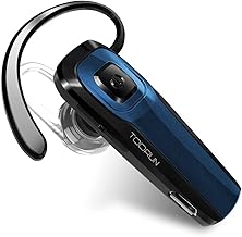 TOORUN Bluetooth Earpiece, M26 Bluetooth Headset Handsfree V5.0 Wireless Earpiece Headphone with Noise Reduction and Microphone Compatible for Android iPhone Cell Phone Laptop - Blue - Image 1