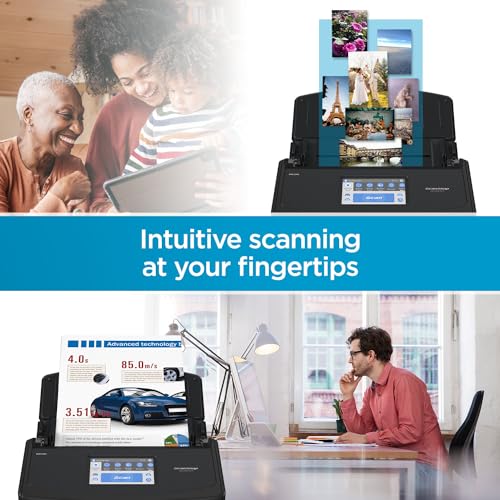 ScanSnap iX1600 Wireless or USB High-Speed Document Scanner, Black
