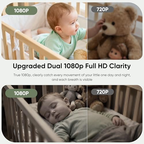 bonoch V2.0 1080P Baby Monitor with 2 Cameras, 7" Sp | Home Security C - Image 5