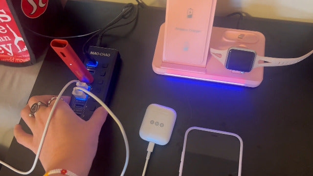 Powered USB Hub 3.2, LEINSIS 10-Port USB 3.2/USB C Hub (10Gbps USB-A 3.2 +2 USB-C 3.2 +7 USB 3.0 Ports) with Individual On/Off Switches and 12V Power Adapter, Aluminum USB Hub Powe - Image 8