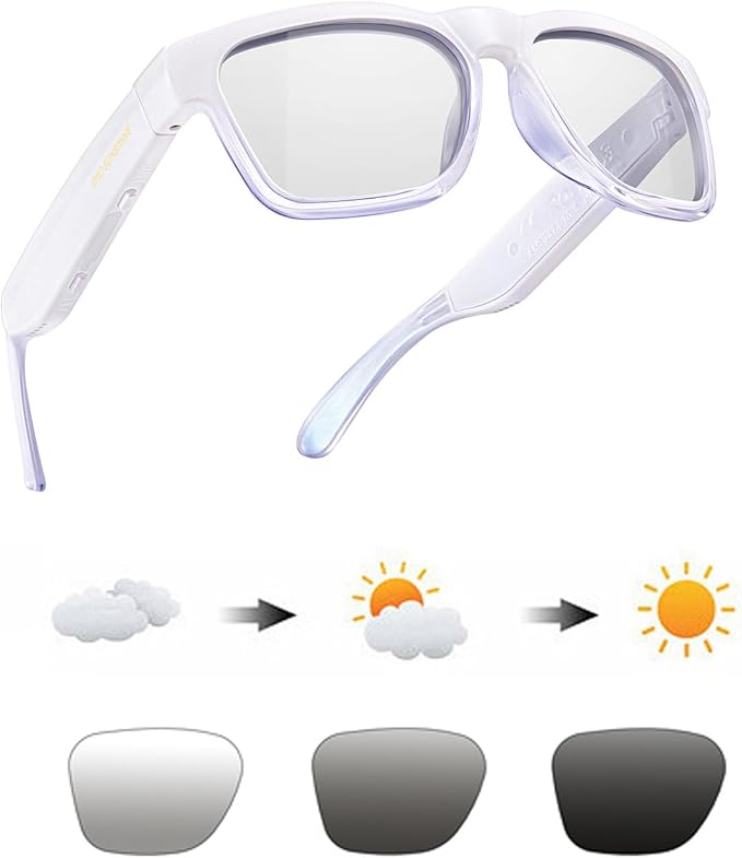 OhO sunshine, Polarized Sunglasses with Bluetooth Speaker, Open Ear Audio, Athletic/Outdoor UV Protection and Voice Control