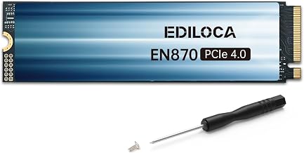 Ediloca 2TB SSD NVMe M.2 2280 PCIe Gen4 x4 Internal Solid State Drive, 2TB NVME SSD Read Speed up to 7400MB/s, Dynamic SLC Cache, Compatible with PS5, Gaming PC, and Laptop(EN870) - Image 1