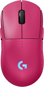 Logitech G PRO 2 Lightspeed Ambidextrous Wireless Gaming Mouse - Magenta
