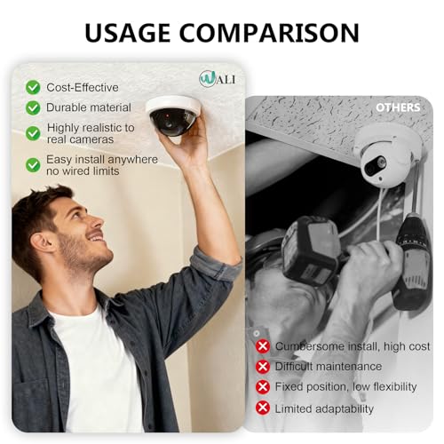 WALI CCTV Dome Fake Camera with Flashing Red Light, | Smart Home - Image 7