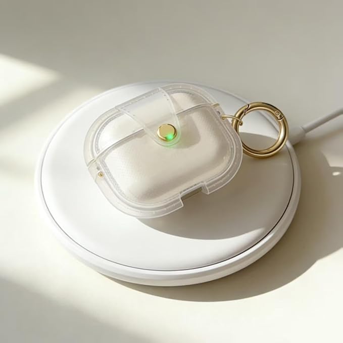 for AirPods Pro 3 Case 2025 with Lock Clear Cases,Soft TPU Cover for Airpods Pro 3rd Case for Air pod Pro 3 Cover with Keychain for Airpods Pro 3 Gen for Women Girls (White)