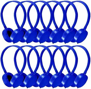 Bulk Headphones 100 Pack for Kids School Classroom, Wholesale Wired Durable Headphones Class Set for Students Children Toddler Boys Girls Teens and Adult (HY104, 100 Blue)