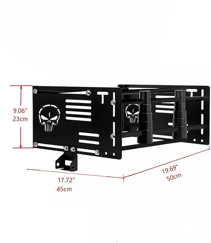 Wall Mount Storage Luggage Rack/Tour Trunk Pack Pak for Harley Touring, Road King, Road Glide, Electra Glide, Street Glide, Sportster, Softail, Dyna Models(Luggage Rack-3)