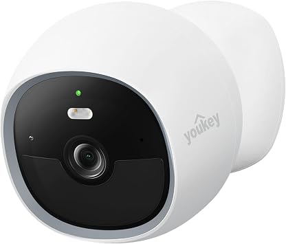 youkey Wireless Security Camera Outdoor, No Monthly Fee, Battery Powered, 2.5K QHD WiFi 6, Magnetic Mount, AI Human & Pet Detection, 8GB Local Storage, Color Night Vision