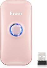 Eyoyo Portable Mini 1D Bluetooth Barcode Scanner Wireless, Pink