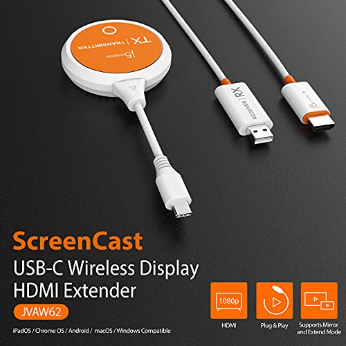 j5create ScreenCast USB-C to HDMI Wireless Display Transmitter and Receiver