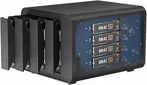 TERRAMASTER D8 Hybrid HDD NVMe Enclosure 4 HDD + 4 NVMe SSD (Diskless)