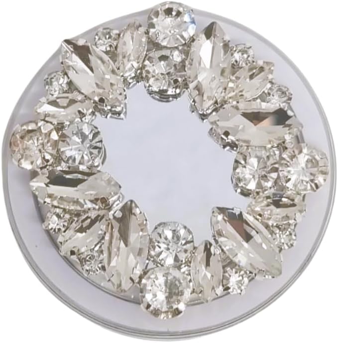 Crystal Rhinestone and Faux Pearl Magnetic Phone Grip Stand, Compatible with MagSafe, Adhesive Metal Ring Included, Detachable Kickstand Holder (Stellar Reflection)