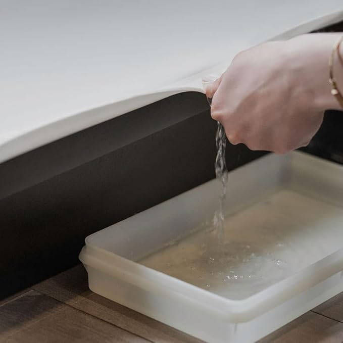 BASIN Under Sink Mats for Kitchen Waterproof - The Original Silicone Under Sink Liner Drip Tray - Designed in USA - Sink Cabinet Protector for Water Drips, Leaks, Spills - 28"x22" White