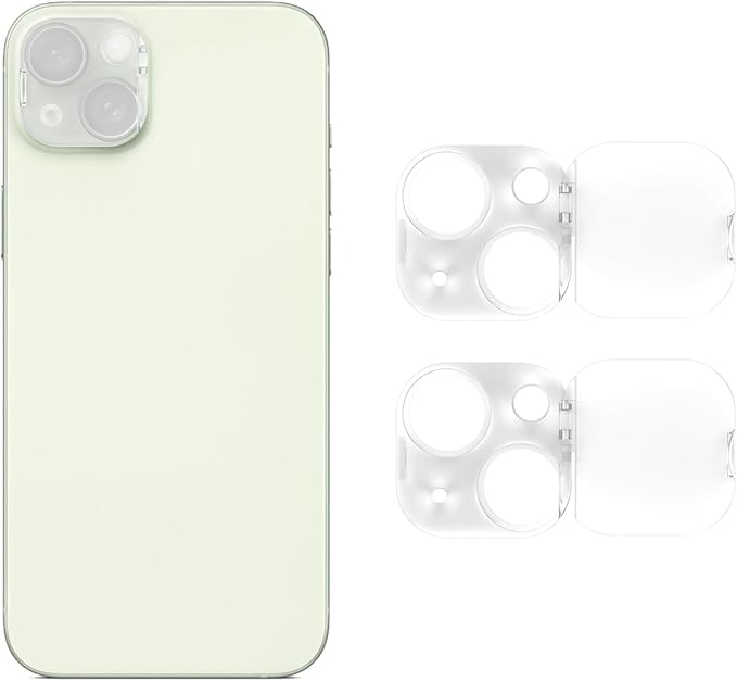 Camera Lens Cover Compatible for iPhone 14/14 Plus/15/15Plus,Camera Lens Protector to Protect Privacy and Security,Strong Adhesive -2 Pack-Clear