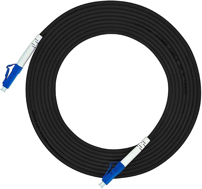 100ft 100feet 30m LC to LC Outdoor Armored Simplex 9/125 SM Fiber Optic Cable Jumper Optical Patch Cord Singlemode 30Meters 100ft LC-LC