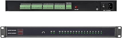 1U 12V 20A 18-Channel Rack Mount Power Supply