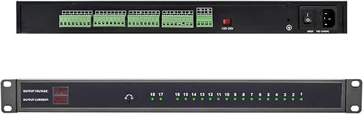 1U 12V 20A 18-Channel Rack Mount Power Supply
